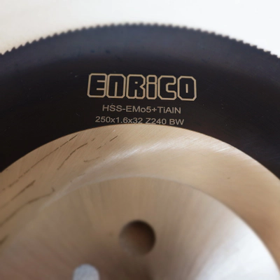 تیغ اره دیسکی آبصابونی استیل بر انریکو ENRICO 250*1.6*32 Z240 TIALN BW