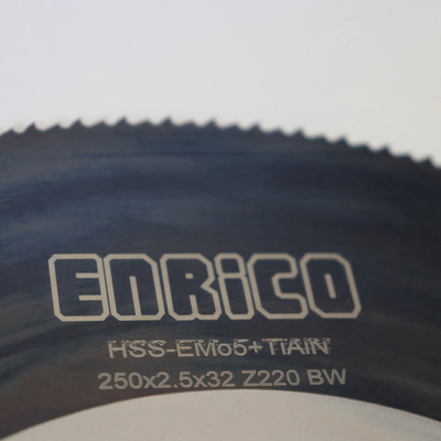 تیغ اره دیسکی آبصابونی استیل بر انریکو ENRICO 250*2.5*32 Z220 TIALN BW