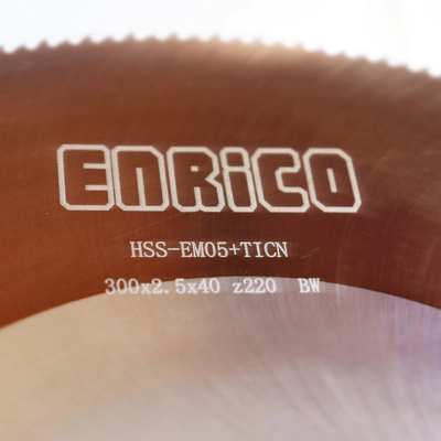 تیغ اره دیسکی آبصابونی استیل بر انریکو ENRICO 300*2.5*40 Z220 TICN BW
