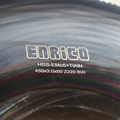 تیغ اره دیسکی آبصابونی استیل بر انریکو ENRICO 450*3.0*50 Z220 TIALN BW