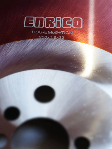 تیغ اره دیسکی آبصابونی استیل بر انریکو ENRICO 250*1.6*32 Z220 TICN BW