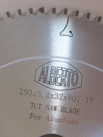 تیغ اره دیسکی الماسه آلومینیوم بر 250 آلبرتو ALBERTO Circular TCT AL Cutting Saw Blade
