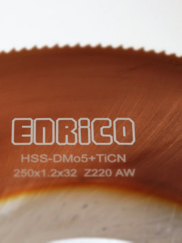 تیغ اره دیسکی آبصابونی فولادبر انریکو ENRICO 250*1.2*32 Z220 TICN BW