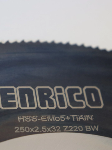 تیغ اره دیسکی آبصابونی استیل بر انریکو ENRICO 250*2.5*32 Z220 TIALN BW