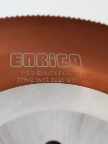 تیغ اره دیسکی آبصابونی استیل بر انریکو ENRICO 275*2.0*32 Z220 TICN BW