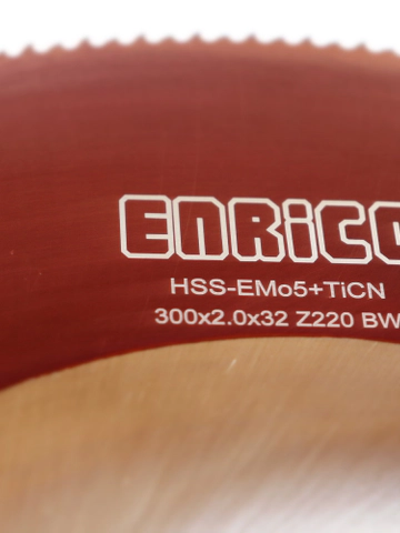 تیغ اره دیسکی آبصابونی استیل بر انریکو ENRICO 300*2.0*32 Z220 TICN BW